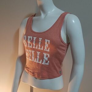 Guess Belle Fille Pink Cropped Tank Top (Small)